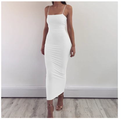 Vestido de Tirantes, Vestido de Banda de Seda de Leche
