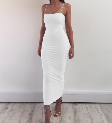Vestido de Tirantes, Vestido de Banda de Seda de Leche